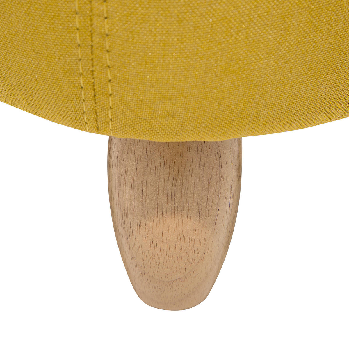TIERHOCKER Piggy 32/50/35 cm - Gelb, Kunststoff/Textil (50/35/32cm) - Beliani