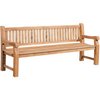 GARTENBANK Teakbank Degad Holz Teak Holzbank 220cm - Teakfarben, Holz (220/93/61cm) - DELUKE