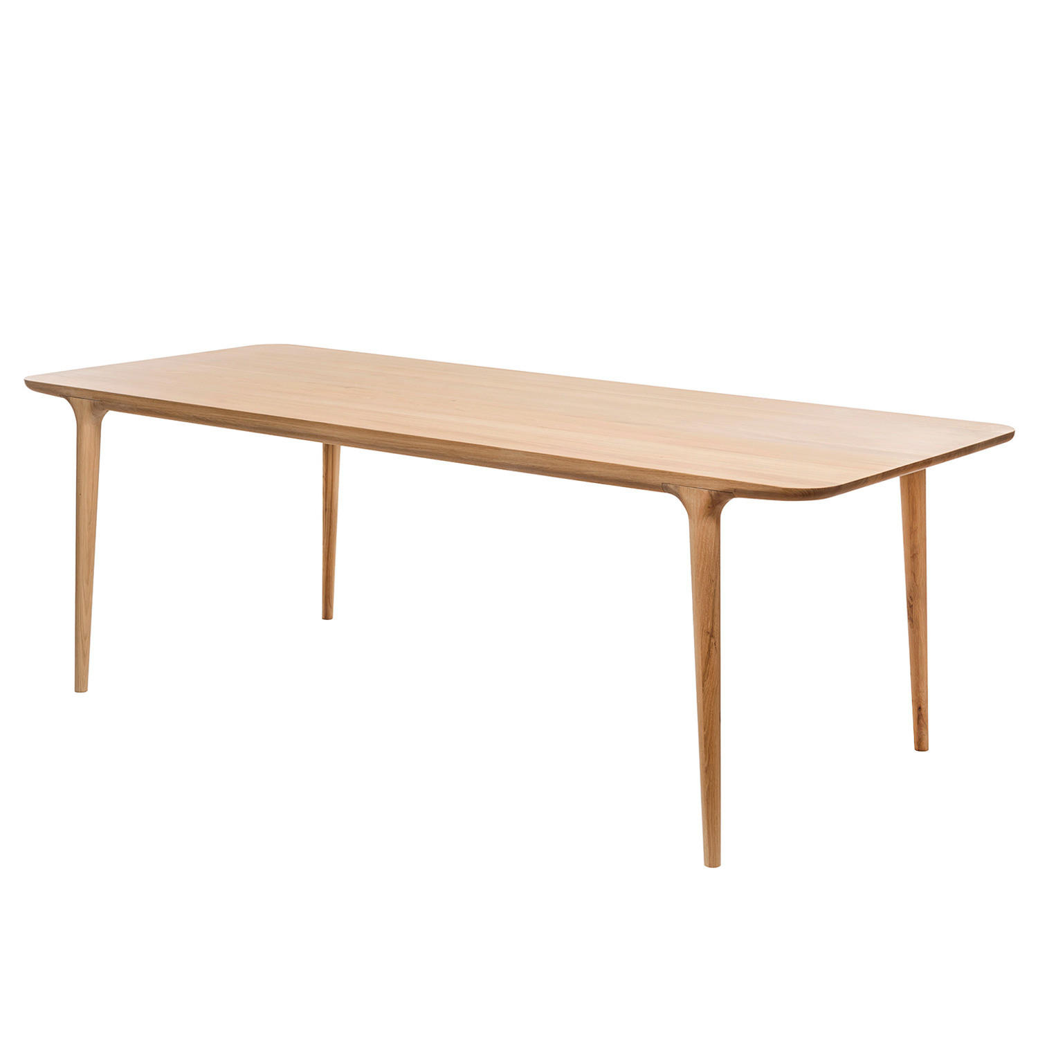 ESSTISCH - Eiche massiv - Eichefarben, Holz (90/160/75cm) - home24