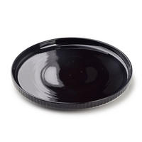 TELLER Shivonne Schwarz 23/23/3 cm Keramik - Schwarz, Keramik (23cm) - Mondex