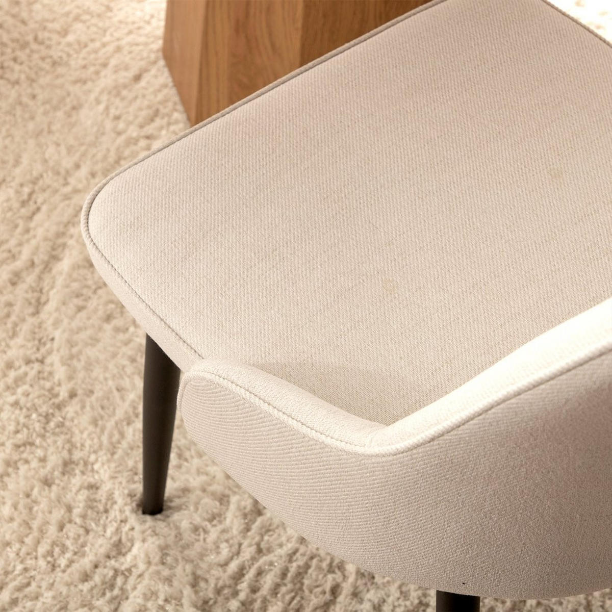 ESSZIMMERSTUHL Nika Beige 52 cm x 87 cm 2er-Set - Beige, Textil (52/87/58cm) - Klast Home