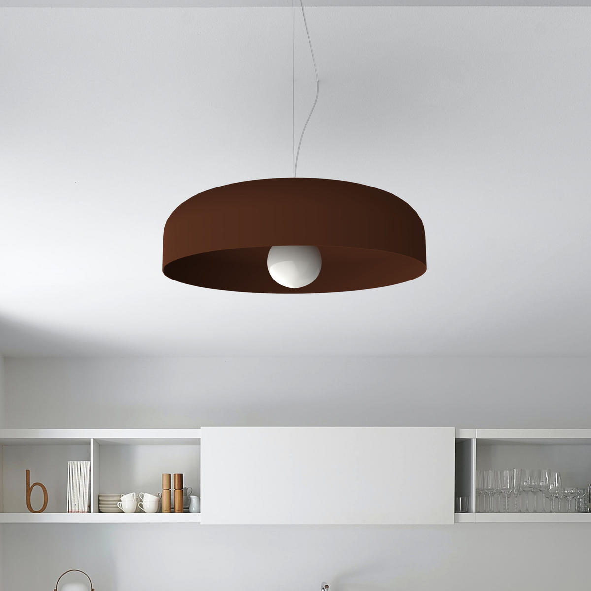 HÄNGELEUCHTE - Dunkelbraun, Metall (50/50/12cm) - Lumicom