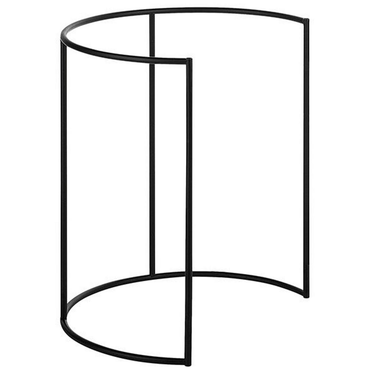 BEISTELLTISCH 2er-Set Rund Schwarz Twins - Schwarz, Metall (40/40cm) - Beliani