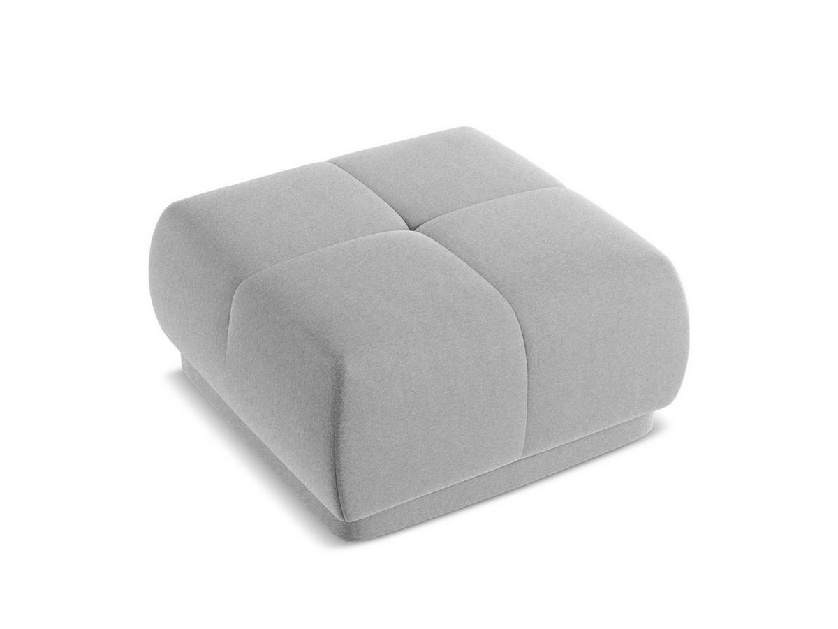 POUF Bouclé Stoff Weiß - Weiß/Braun, Holz/Textil (83/95/41cm) - Makamii