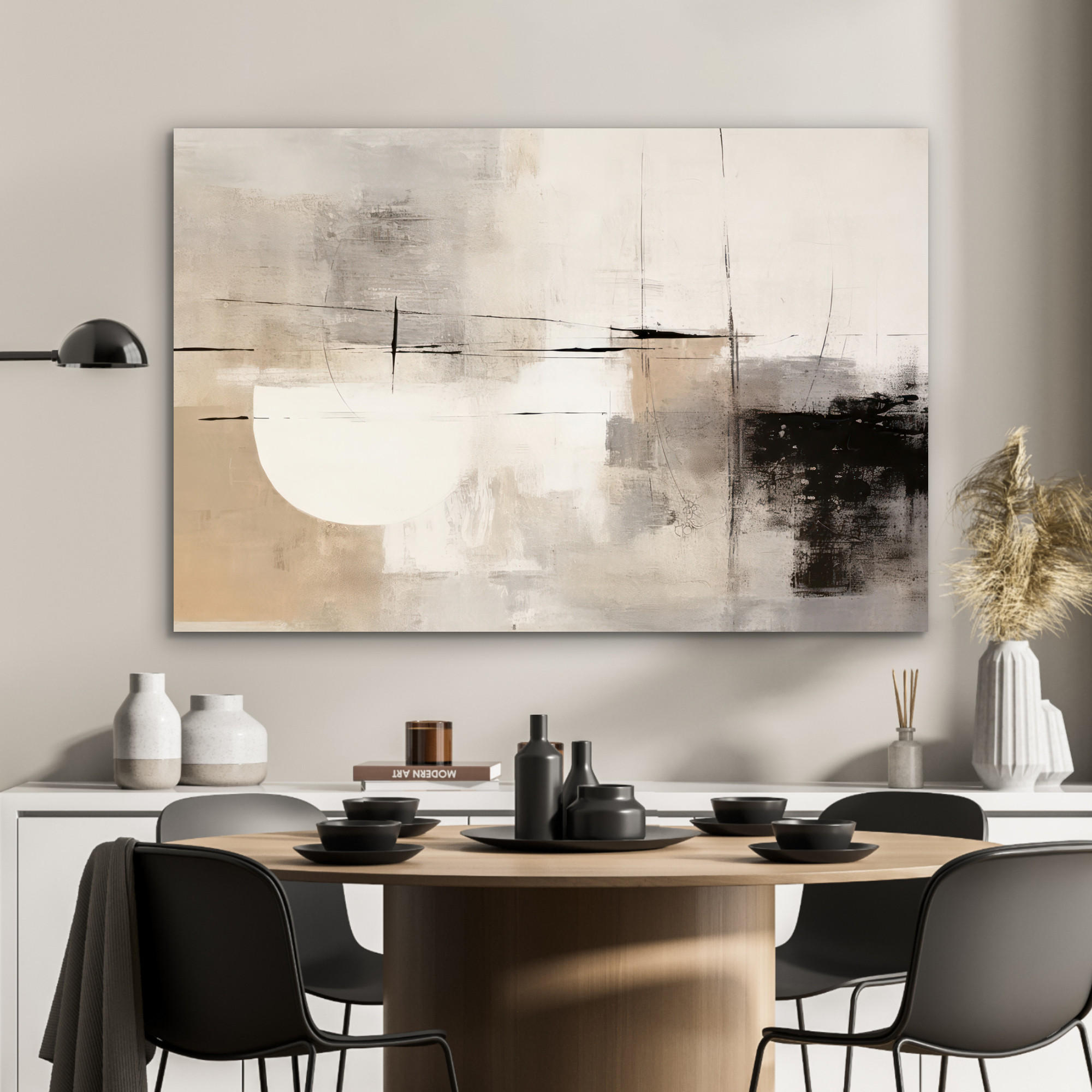 METALLBILD Abstrakt - Kunst - Grau 120x80 cm - Hellgrau, Metall (120/80cm) - MuchoWow