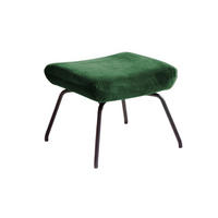 HOCKER LOTTE Smaragdgrün Velvet - Smaragdgrün, Textil/Metall (57/44/52cm) - KAWOLA