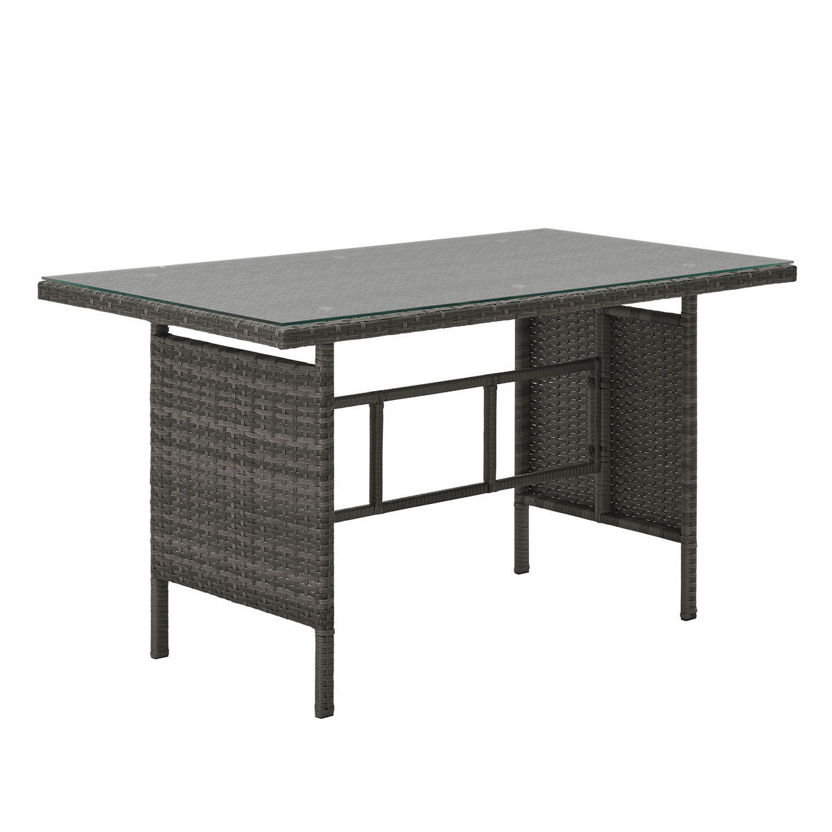 SITZGRUPPE MONROE + Abdeckhaube Grau - Grau, Kunststoff - SVITA