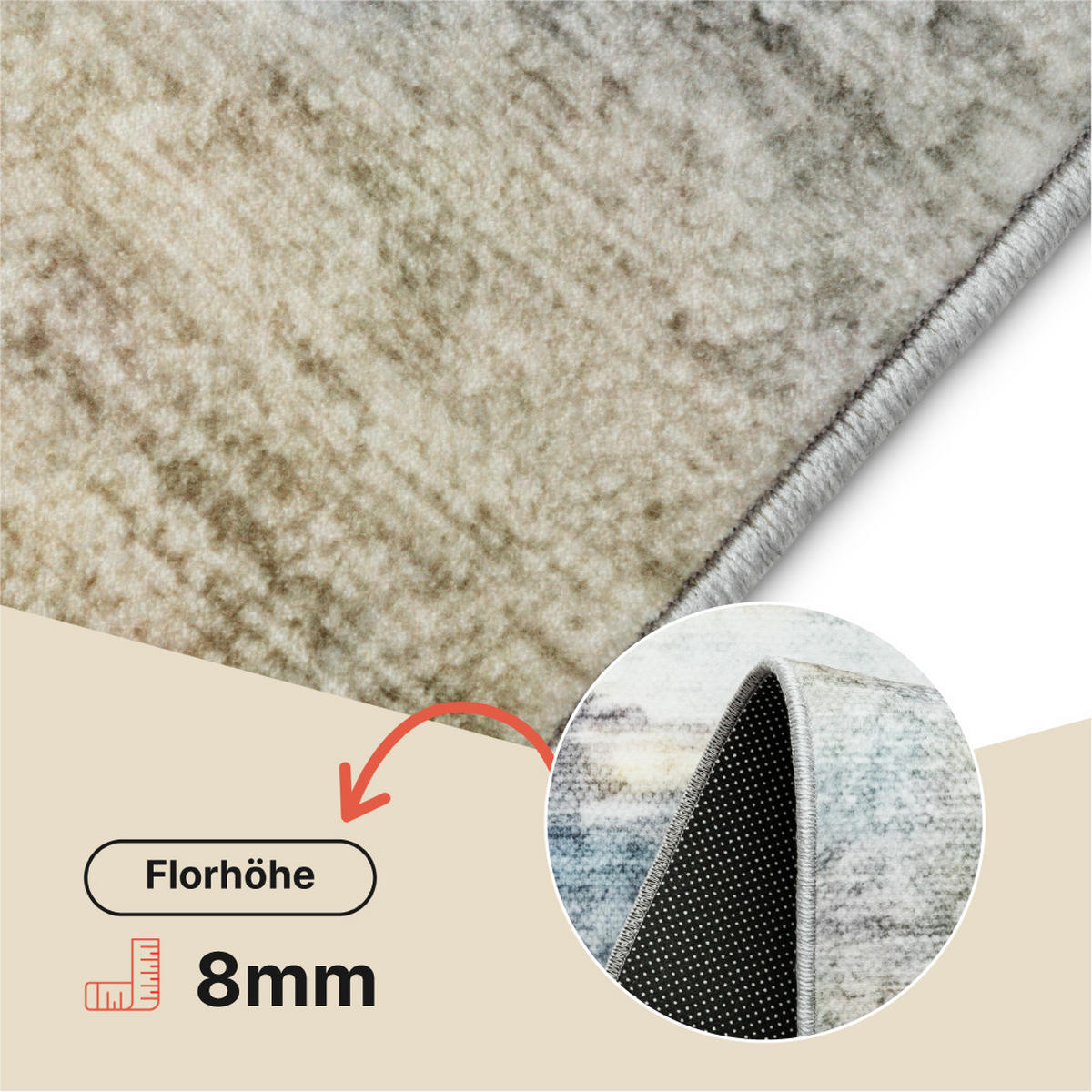 TEPPICH BARI Grau 140/200 cm - Grau, Textil (140/200cm) - Tapiso