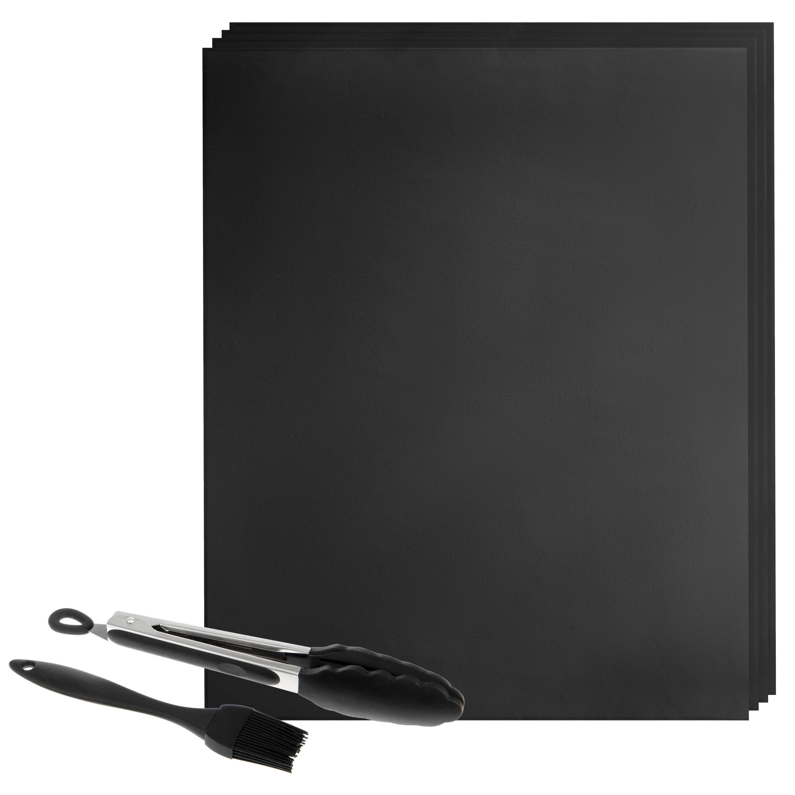 GRILLMATTEN-SET, schwarz - Schwarz, Kunststoff (50/1/40cm) - bremermann