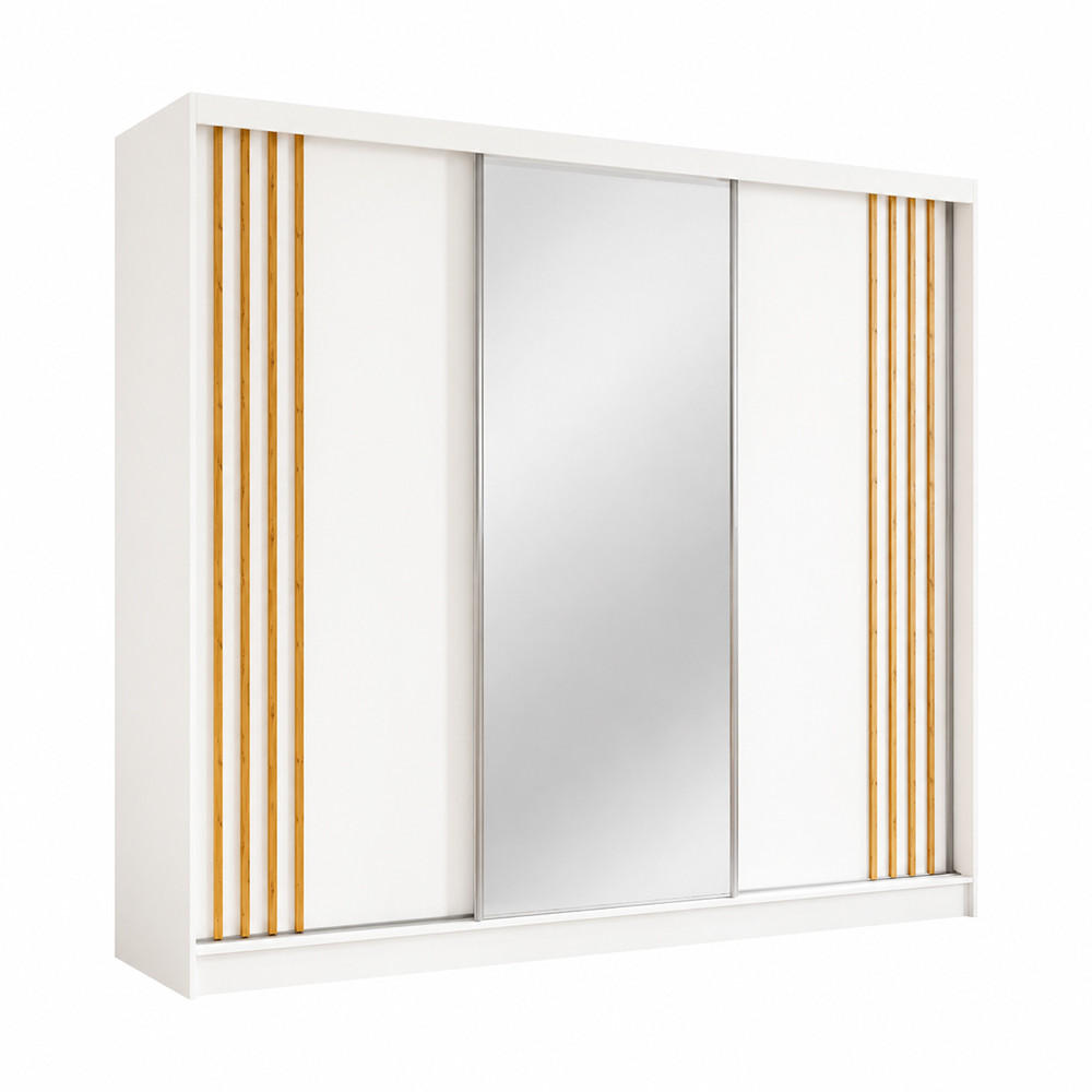 KS Home Concept Kleiderschrank Weiß 240x216x61 cm
