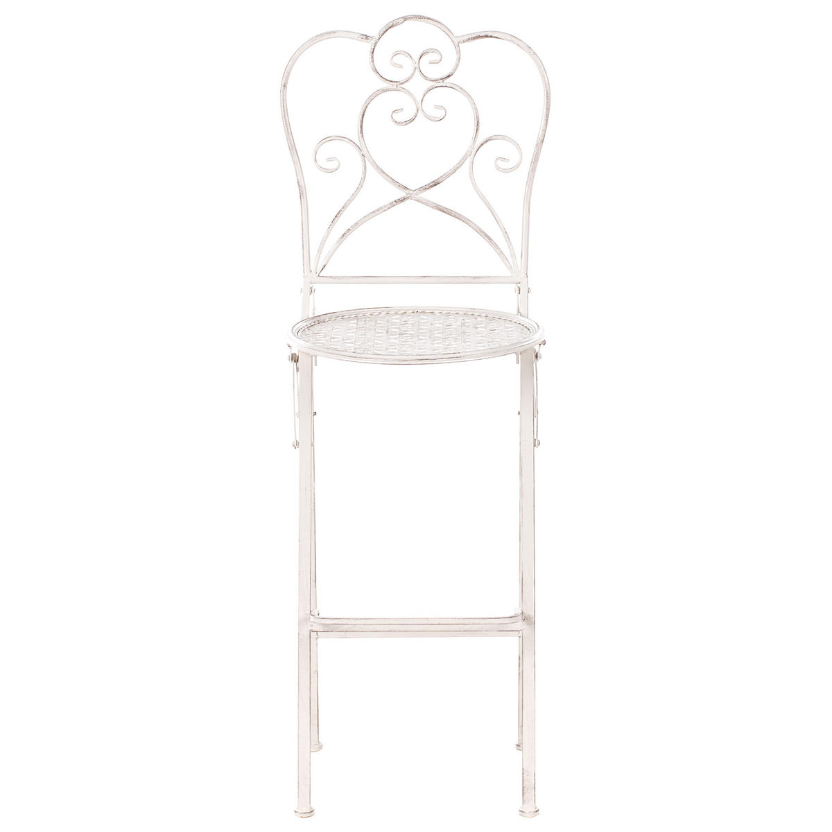 GARTEN-BARHOCKER 2er-Set Hellbeige Trieste - Beige, Metall (44/120/38cm) - Beliani