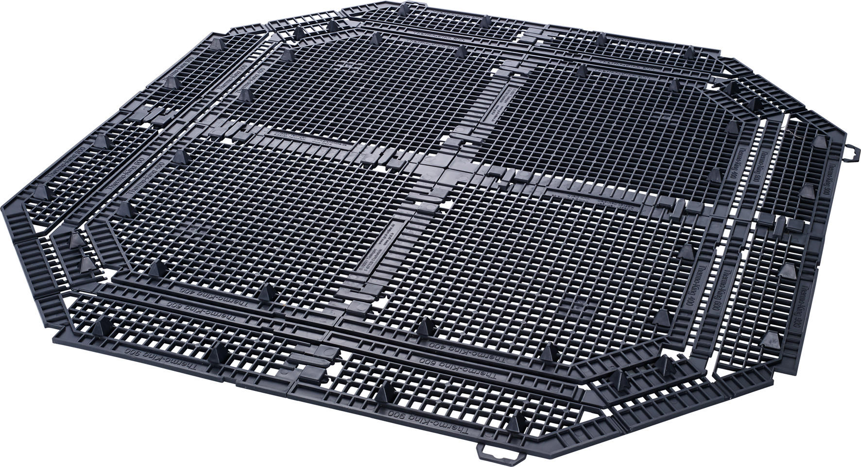 BODENGITTER THERMO- / 900 / 600 / 400 L, schwarz - Schwarz, Kunststoff (98/1/98cm) - GARANTIA