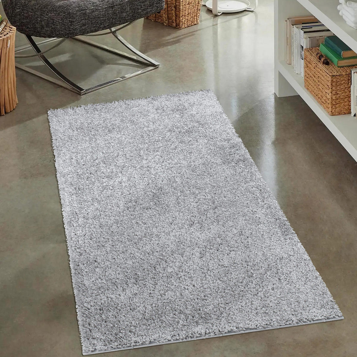 HOCHFLOR-TEPPICH City Shaggy 500 Grau 80x150 cm - Grau, Textil (80/150cm) - carpet city