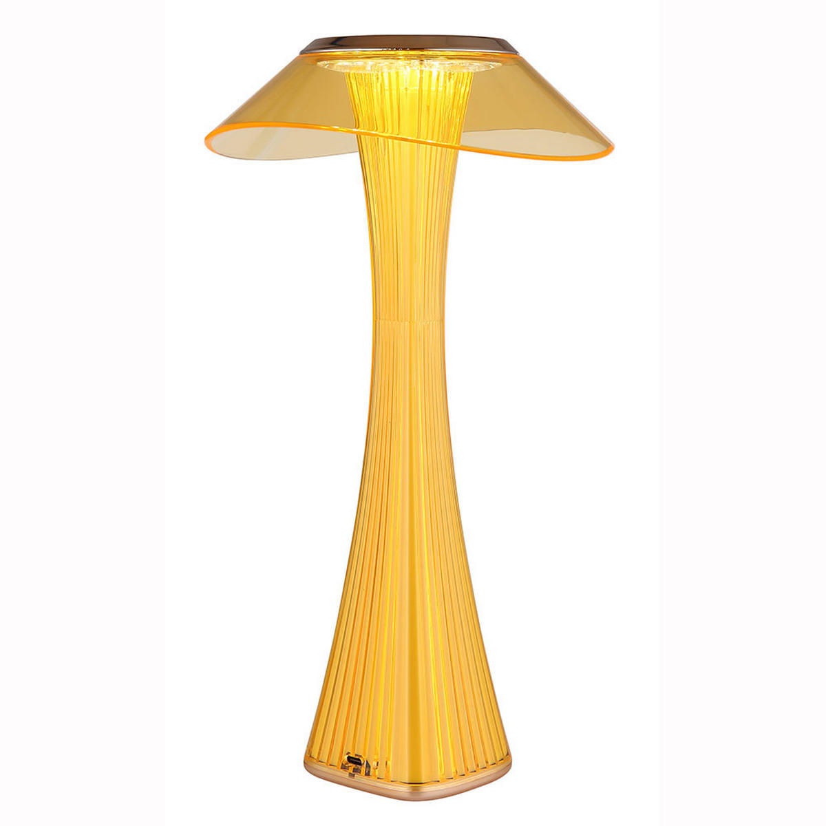 LED TISCHLEUCHTE Ambra Gold - Goldfarben, Kunststoff (15.1/15.1/27.4cm) - Globo Lighting
