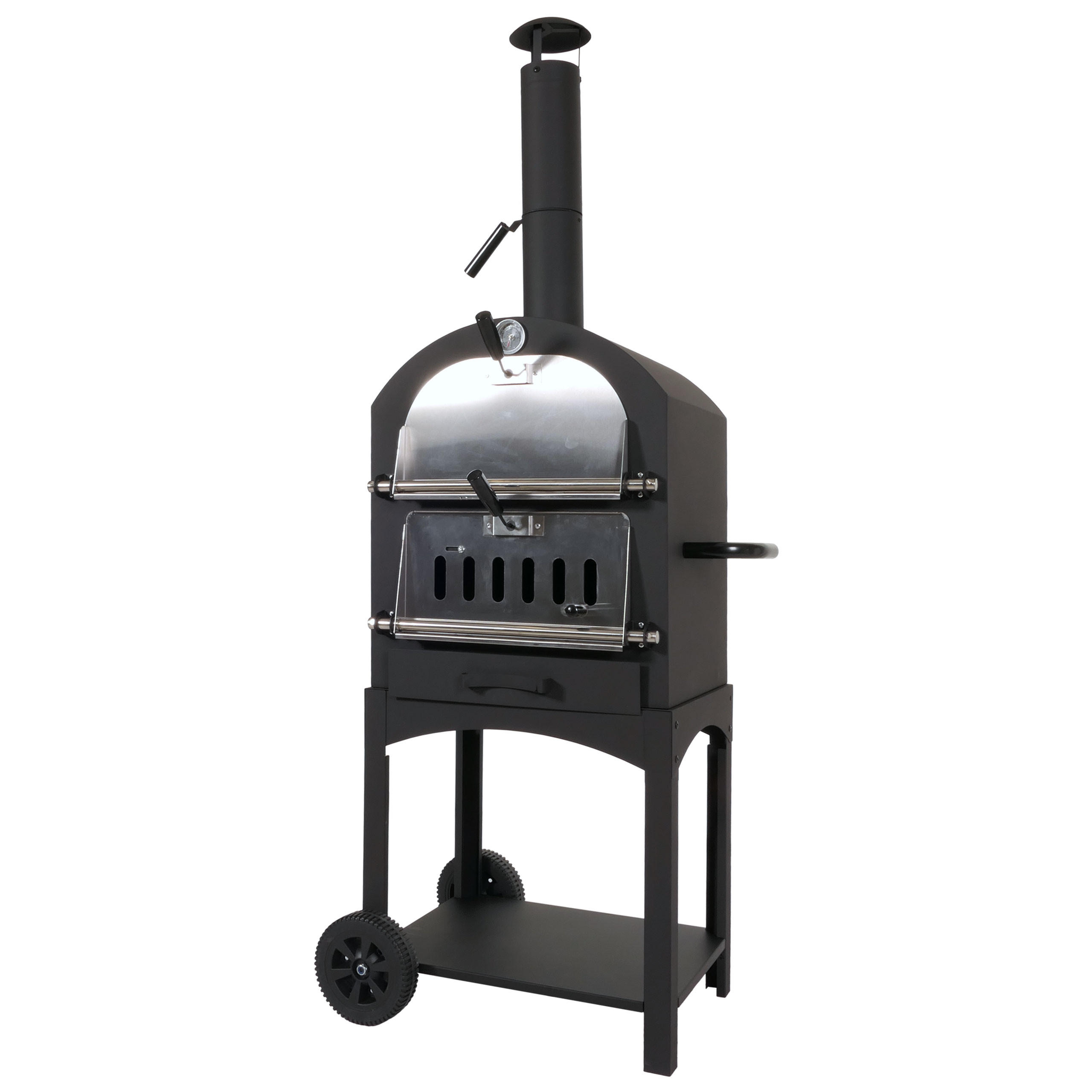 PIZZAOFEN Schwarz - Schwarz, Metall (70/166/48cm) - MCW
