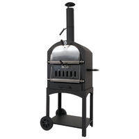 PIZZAOFEN Schwarz - Schwarz, Metall (70/166/48cm) - MCW