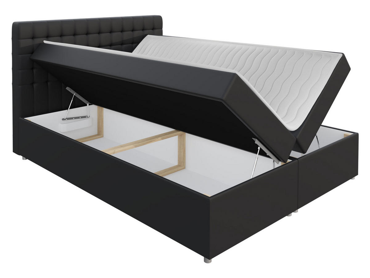 BOXBETT Asti - Schwarz, Holz (120/200cm) - MIRJAN24