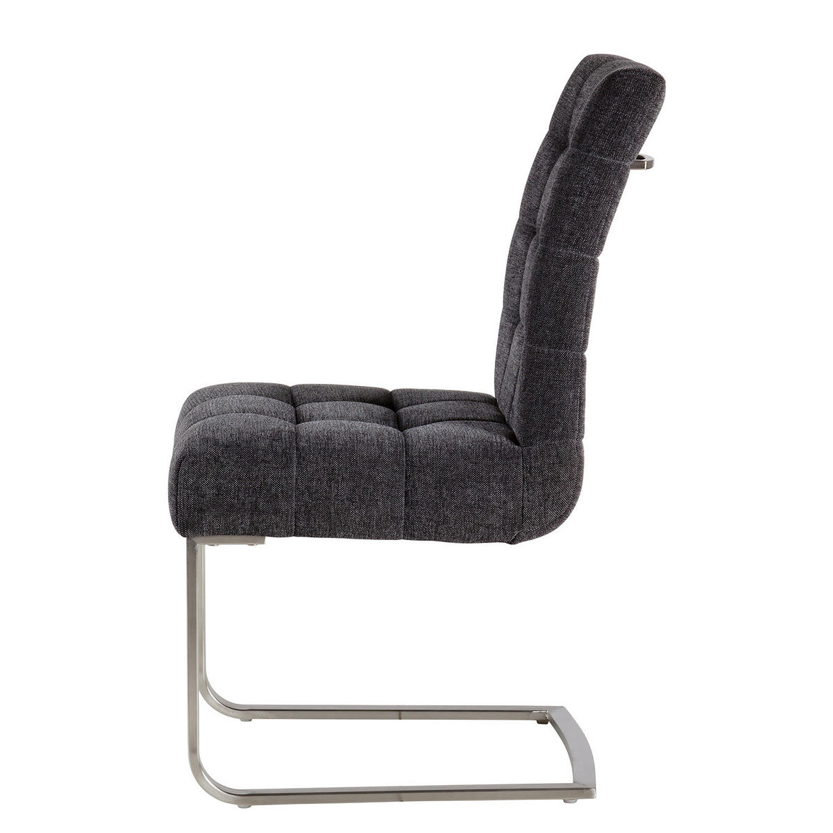 FREISCHWINGER - 2er Set - Flachgewebe / Edelstahl - Dunkelgrau/Silberfarben, Textil/Metall (48/96/64cm) - home24