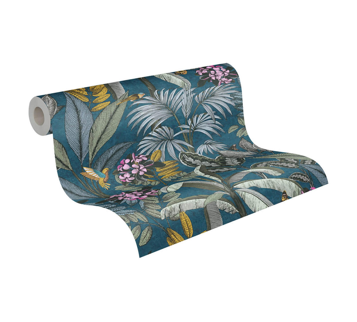 VLIESTAPETE Blau 53/1005 cm - Blau, Textil (53/1cm) - KUNSTLOFT