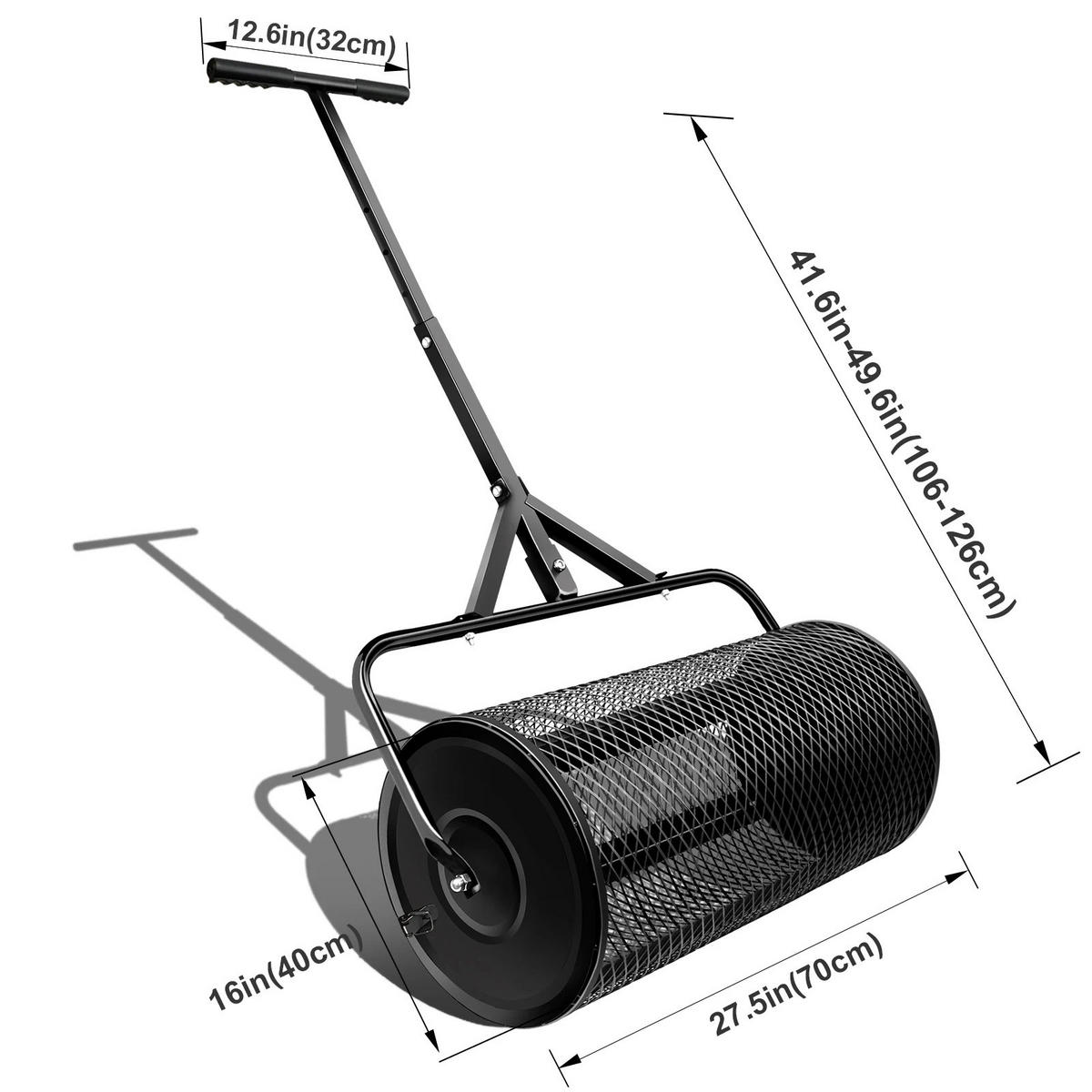 KOMPOSTSTREUER T-Griff Metall Schwarz - Schwarz, Kunststoff/Metall (70/106/40cm) - Kaket