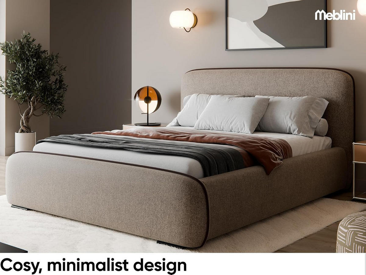 BETT BELLION - Braun, Holzwerkstoff (180/200cm) - Meblini