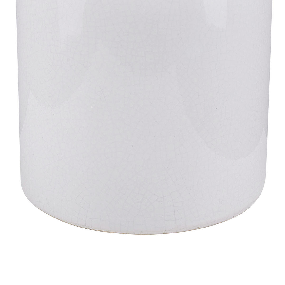 BLUMENVASE Steinzeug weiß Ankon - Weiß, Stein (25cm) - Beliani