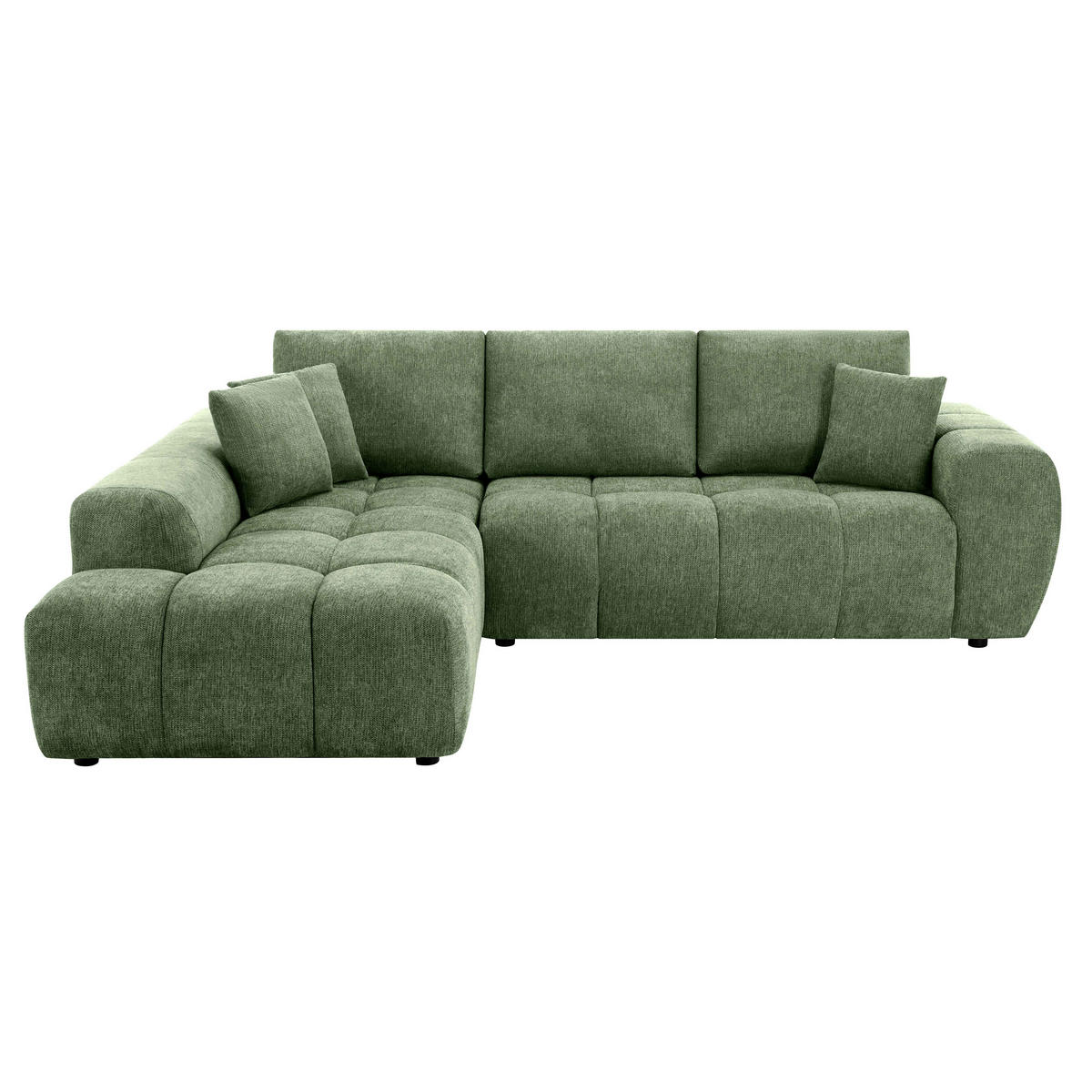 SOFA 3-Sitzer, Grün - Grün, Textil (205/270cm) - Oviala