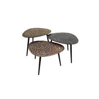 COUCHTISCH-SET YATA Multicolor Metall - Multicolor/Schwarz, Metall (60/48/43cm) - KAWOLA