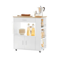 KÜCHENWAGEN mit Arbeitsplatte, Servierwagen, Weiß - Weiß, Holzwerkstoff (82/88/46cm) - SoBuy