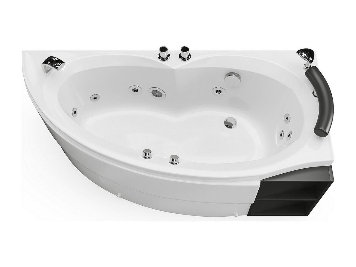 WHIRLPOOLBADEWANNE - 1 Person - acryl - weiß Luana - Weiß, Kunststoff (150/56/100cm) - Vente-Unique