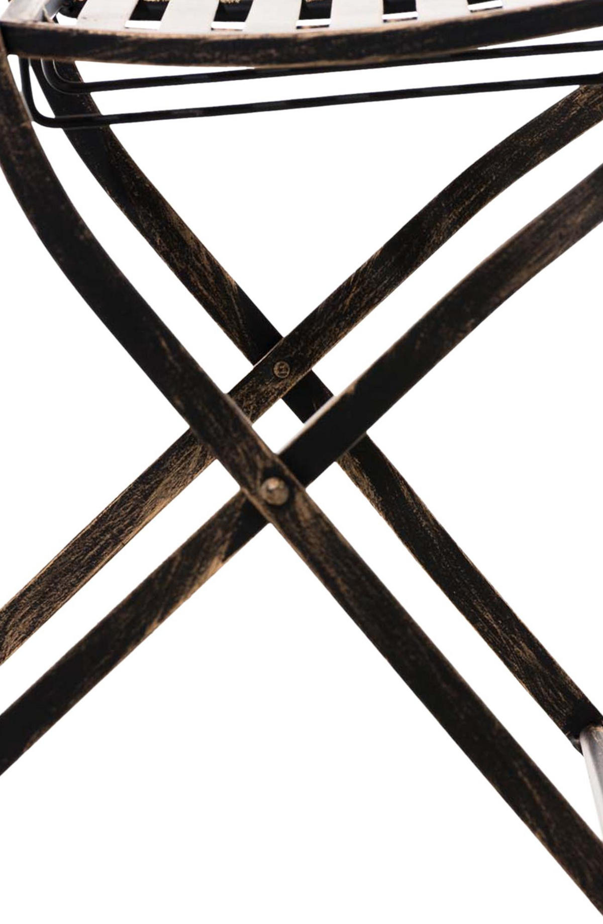 GARTENKLAPPSTUHL 2er Set Metall Bronze - Bronzefarben, Metall (42/91/49cm) - CLP