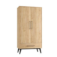 SKRIŇA 2 dvere Retro Drevo - hnedá, kompozitné drevo (100/199.6/52.4cm) - Petits-meubles