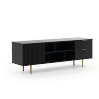 TV-SCHRANK Bianco 150 Schwarz - Schwarz, Holzwerkstoff (150/52/41cm) - Bettso