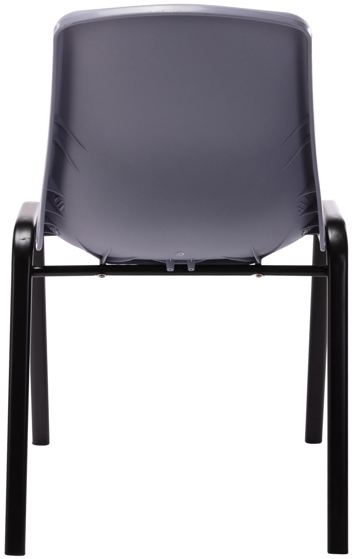 STAPELSTUHL Kunststoff grau - Schwarz/Grau, Kunststoff/Metall (47/76/52cm) - CLP