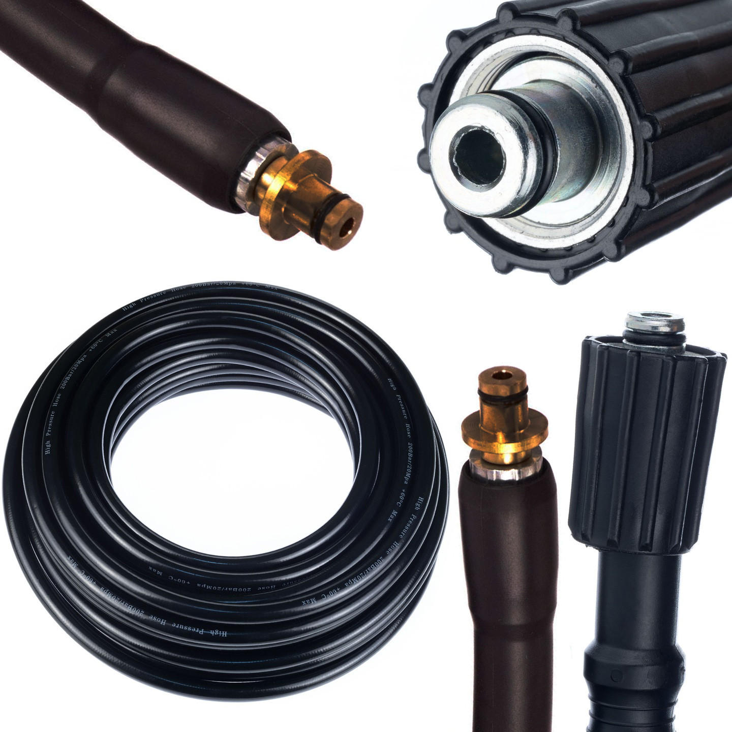 SCHLAUCH K2-K7 alt Typ Sicherungssplint, 15 m, 200 bar, M22 Anschluss, Nylonmantel, 60 °C - Multicolor, Kunststoff/Metall (10/10/10cm)