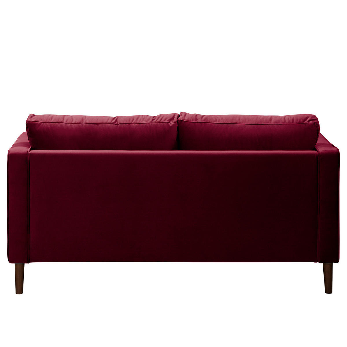2-SITZER SOFA - Samt - Dunkelrot, Textil (150/80/86cm) - home24