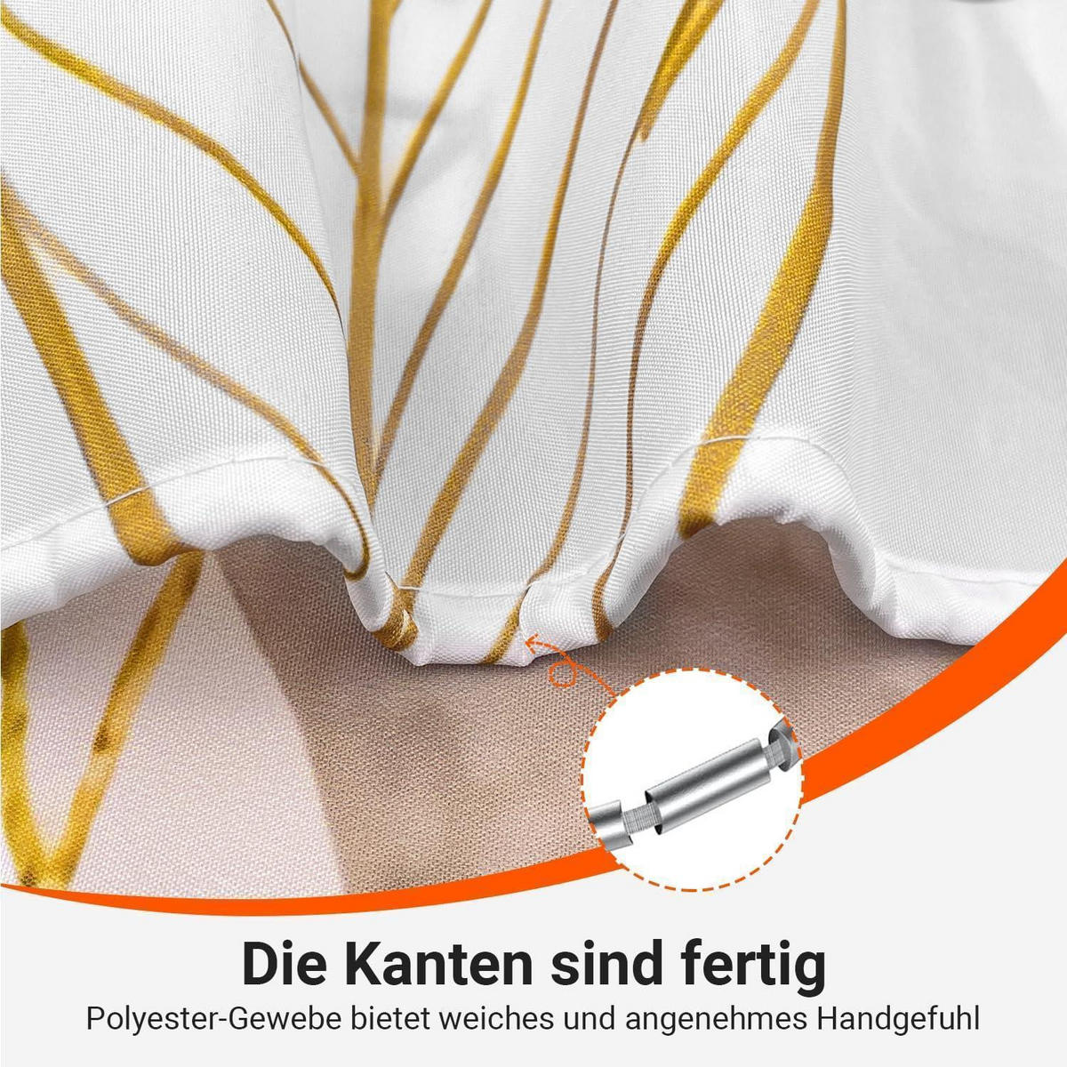 DUSCHVORHANG Grau Herbstblätter 180 x 200 cm - Multicolor, Textil (180/200cm)
