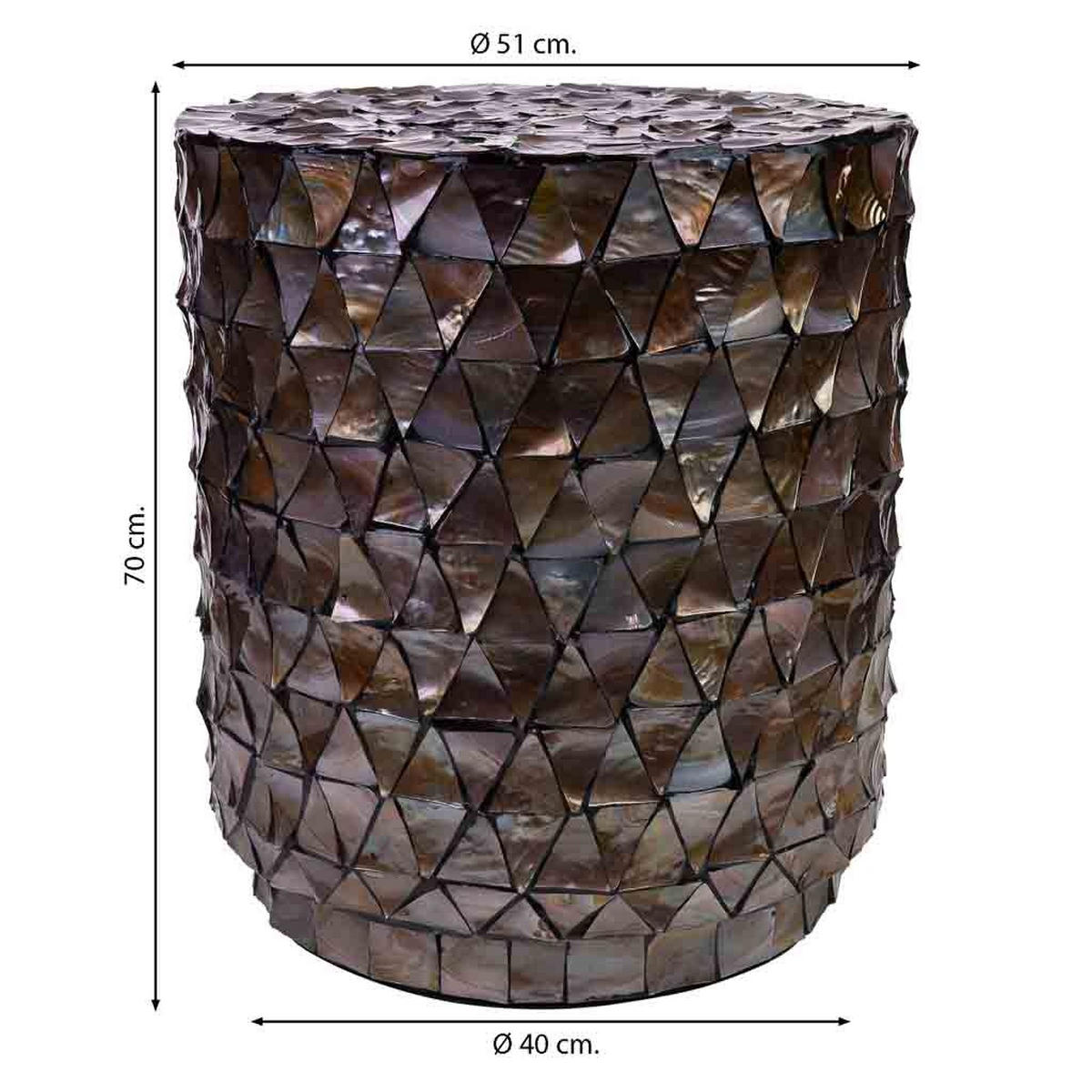 TISCH aus Holz, 40x51cm - Braun, Holz (40/40/51cm) - Wanderlust