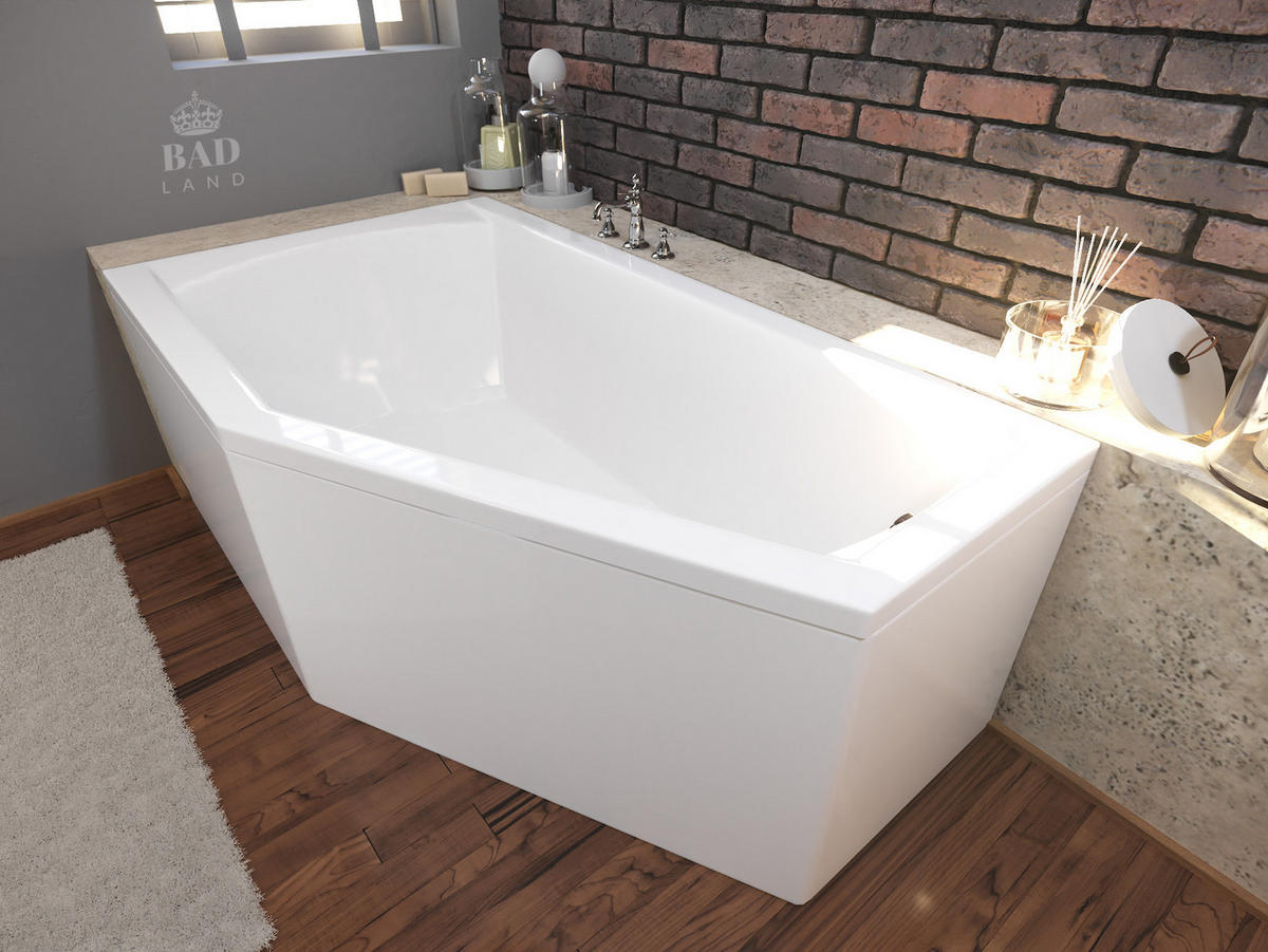 BADEWANNE Eckwanne SELENA 150/90 Links Ablauf & Füße - Weiß, Kunststoff (90/59/150cm) - bad land
