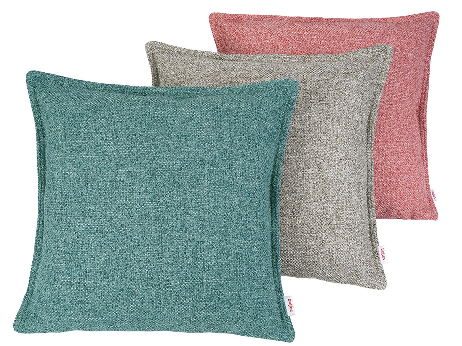 KISSENHÜLLE Bouclé steel-grau 50/50 cm - Grau, Textil (50/50cm) - beties Heimtextil