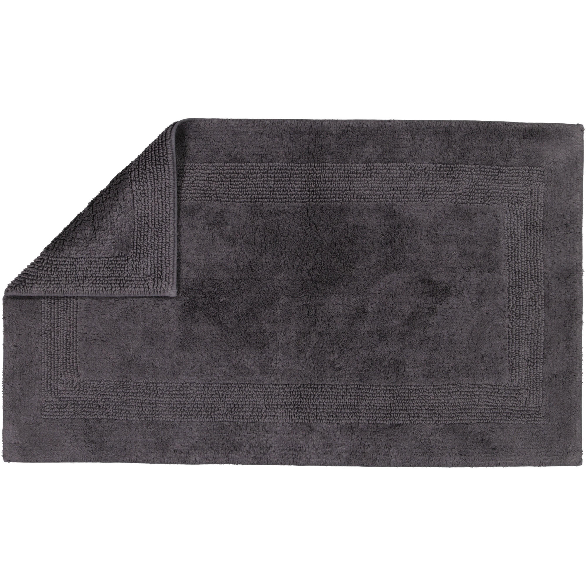 BADTEPPICHE LUXUS BADTEPPICH 1000 BASALT - 740 - Grau, Textil (60/100cm) - Cawoe