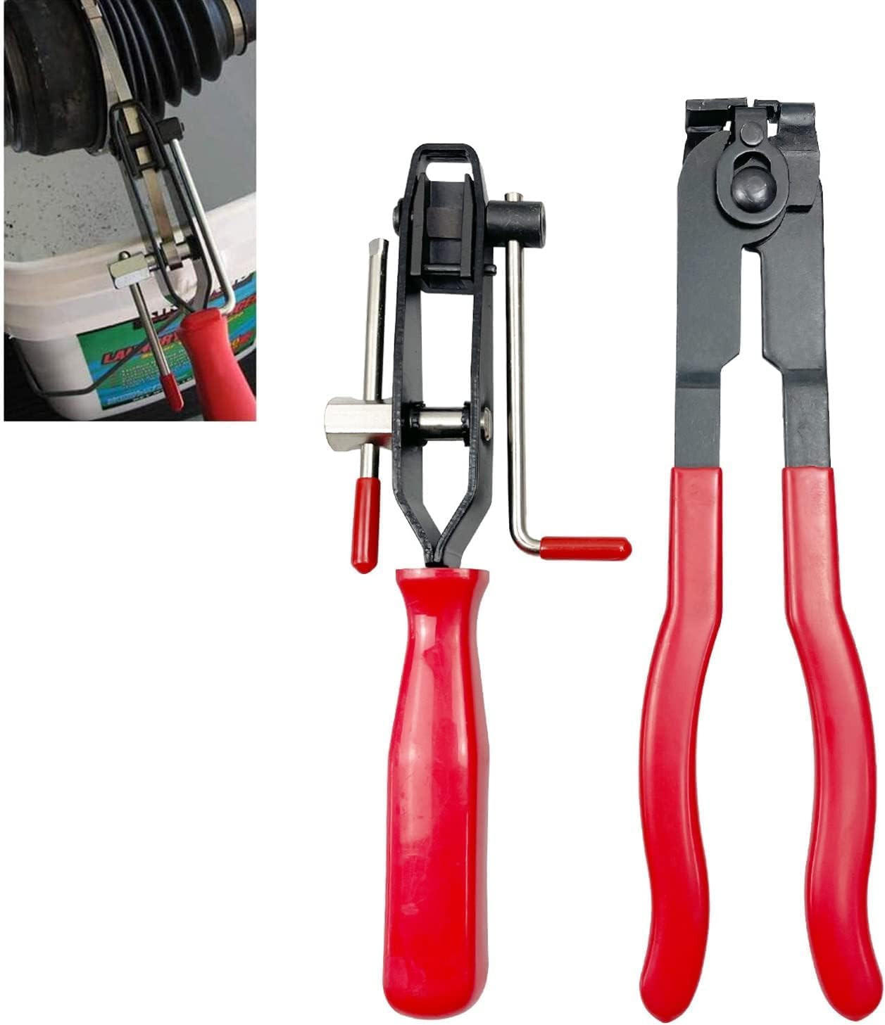 KLEMMZANGE – Rutschfeste Griffe – Länge 22 cm – Geeignet für universelle Achsmanschetten-Schellen - Schwarz, Metall (3.3/6/24cm) - DCA