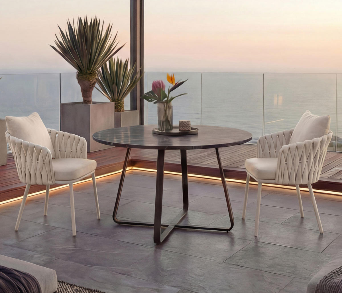 ZÁHRADNÁ STOLIČKA Krémovo biela - krémová, kov (56/71/57cm) - MCW