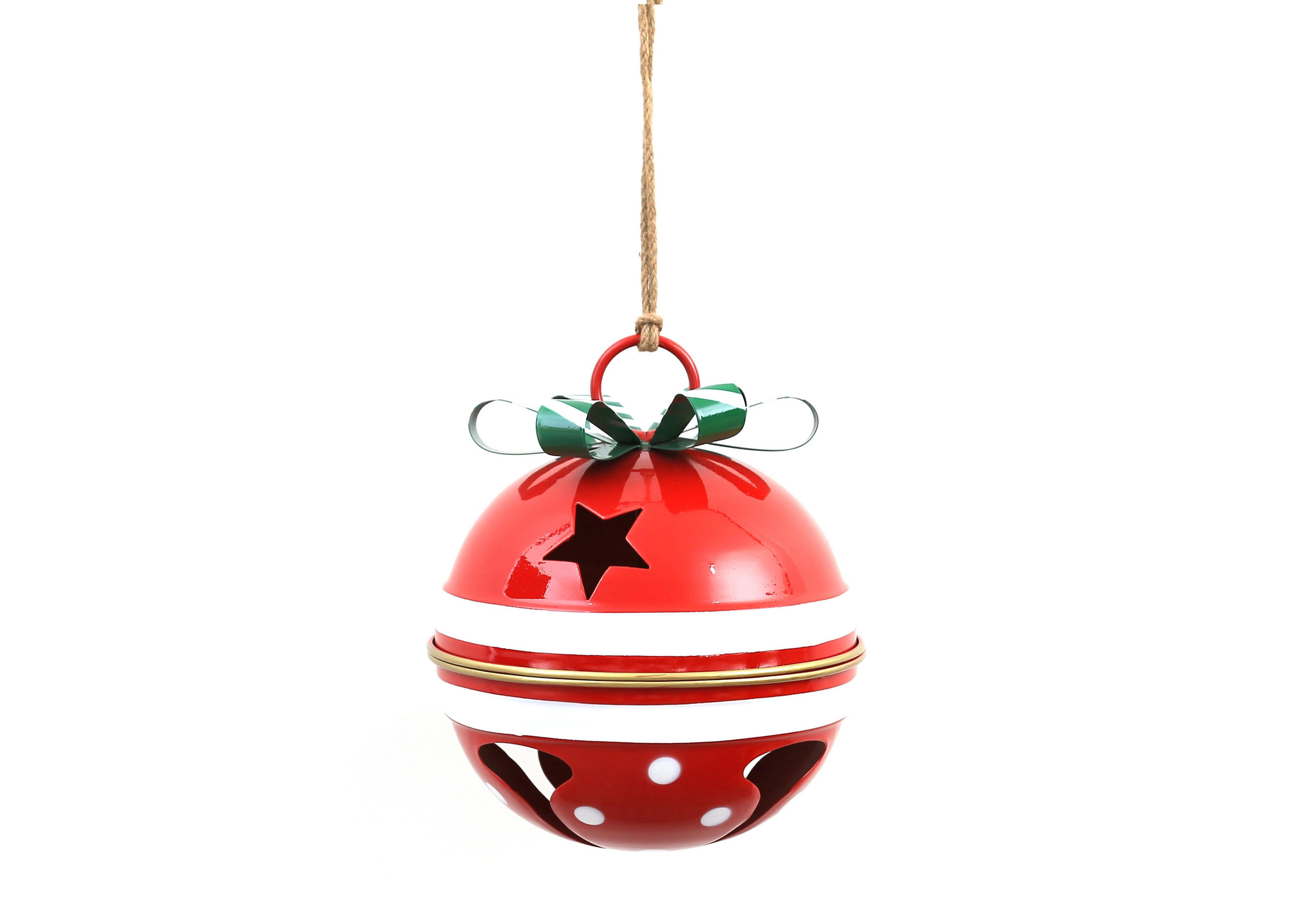 WEIHNACHTSGLOCKE Santa Lila Rot Metall - Rot, Metall (30/28/30cm) - Mondex