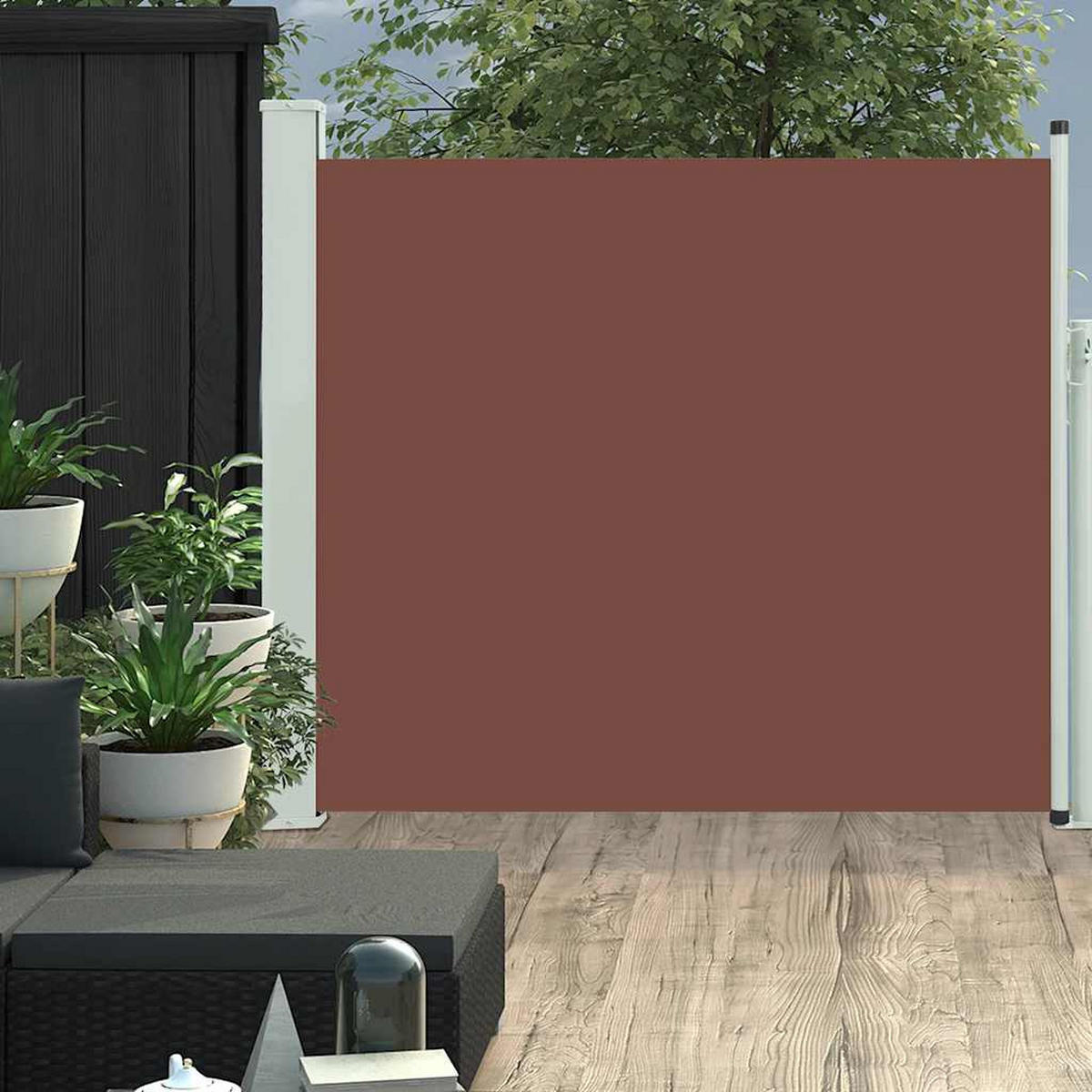 AUSZIEHBARE Seitenmarkise 100x300 cm Braun - Braun, Textil (300/100/300cm) - furnicato