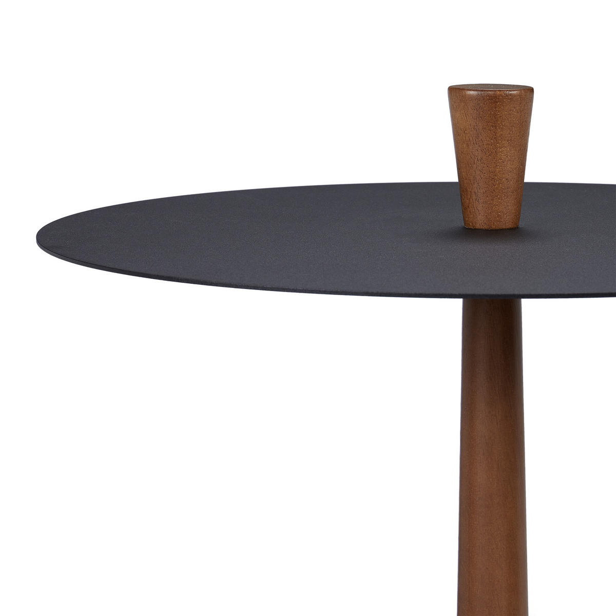 BEISTELLTISCH - Schwarz, Holz/Metall (45/45/56cm) - Relaxdays
