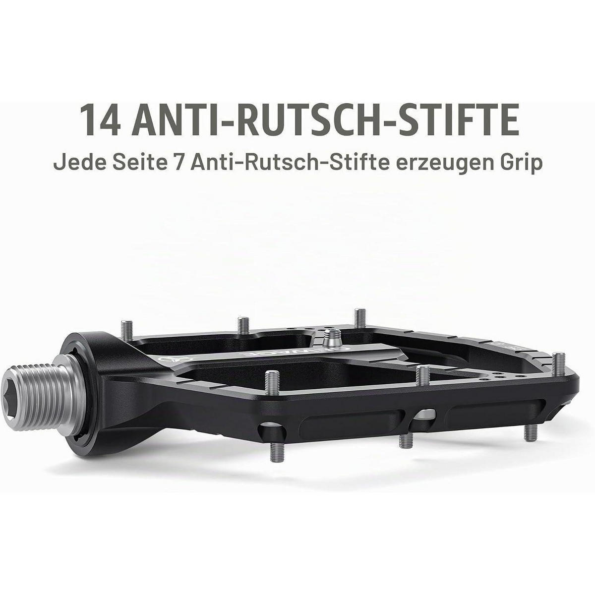 FAHRRADPEDALE CNC Aluminium Schwarz - Schwarz, Metall (10.4/1.5/11cm)