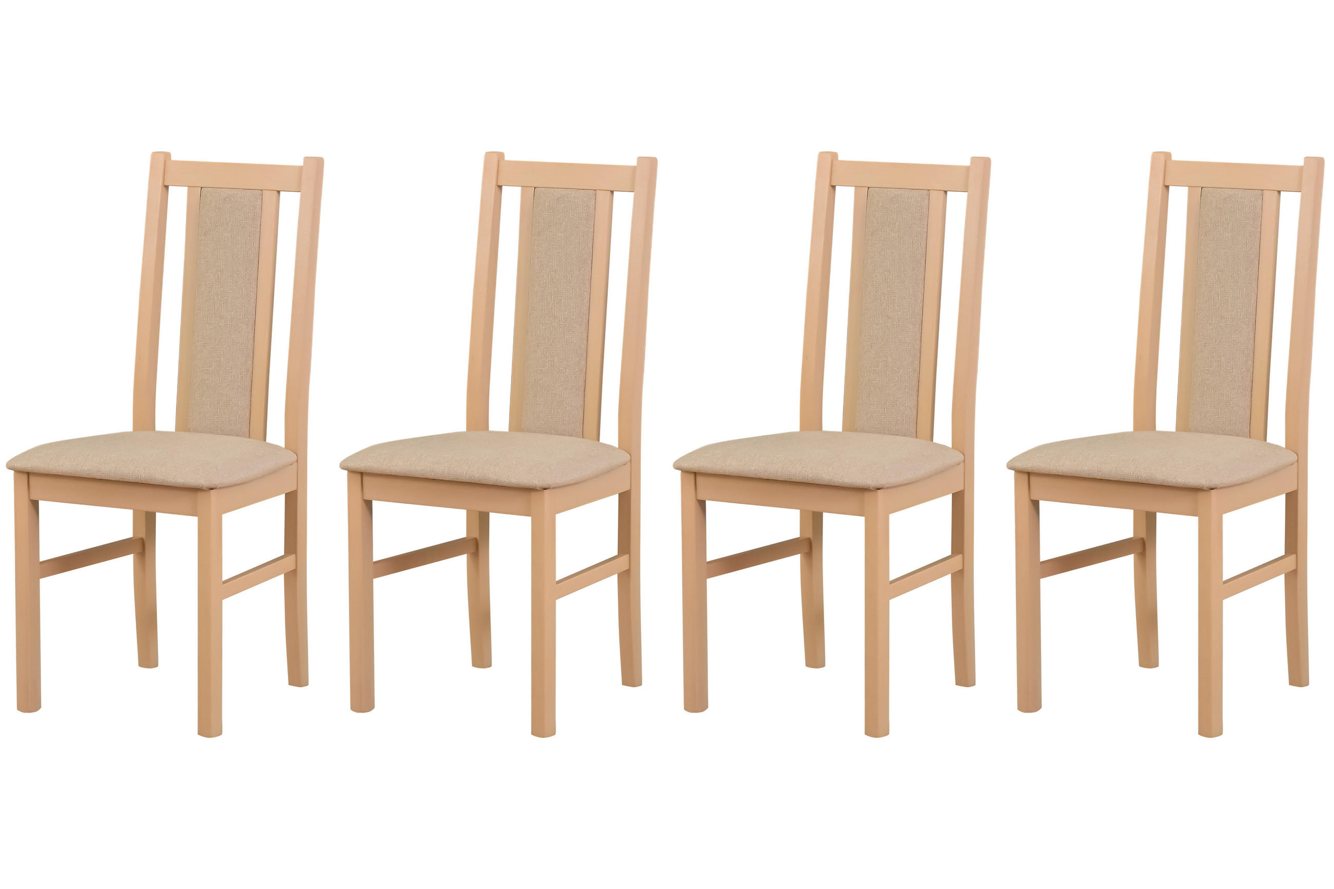 ESSZIMMERSTUHL - 4er-Set Bos 14 sonoma barrel 09 - Taupe/Sonoma Eiche, Holz (43/94/40cm) - Leaf Design
