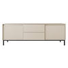 TV-ELEMENT Ozmi 2K2SZ - Kaschmir/Schwarz, Holzwerkstoff/Metall (174/60/40cm) - MIRJAN24