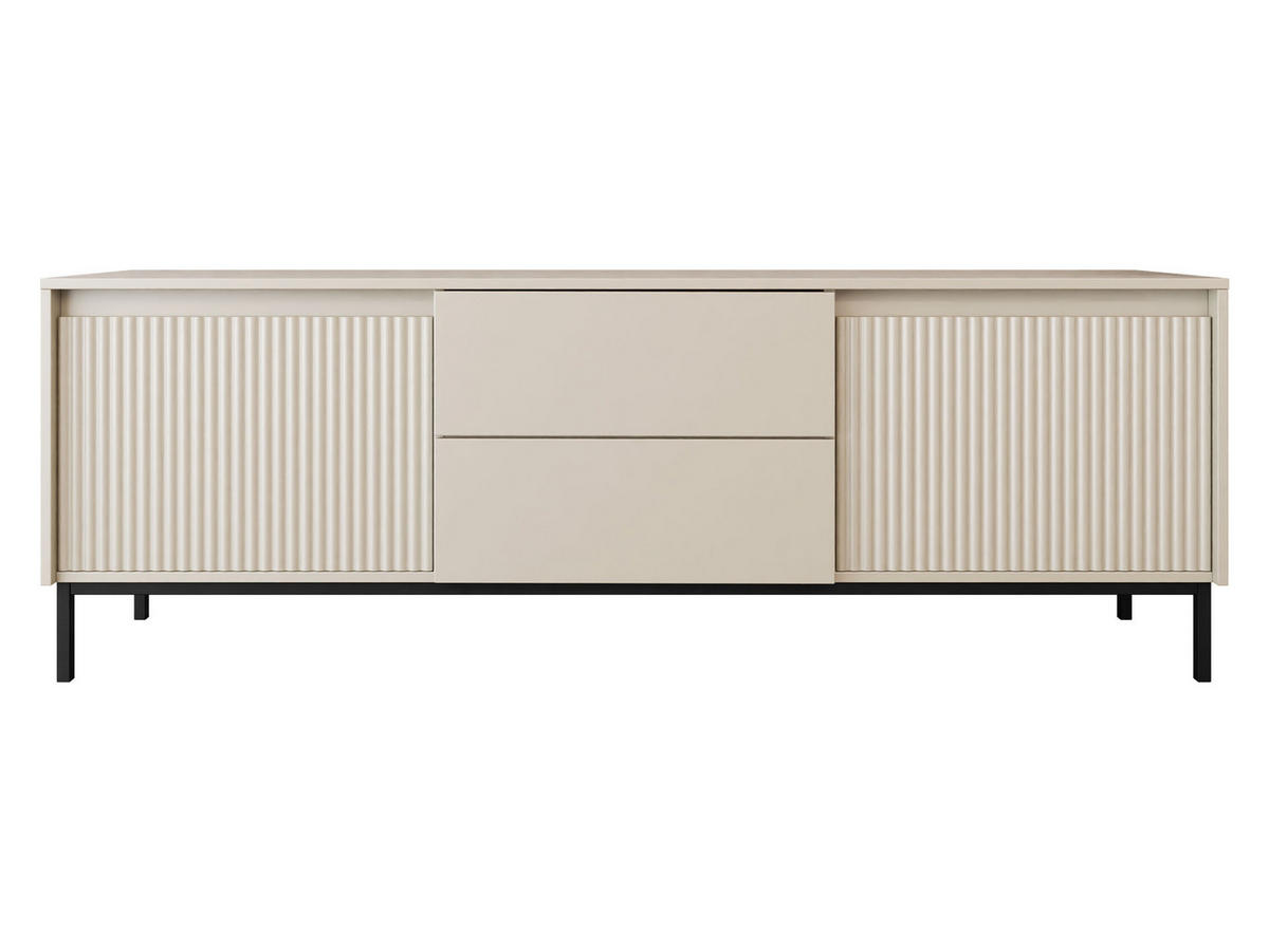 TV-ELEMENT Ozmi 2K2SZ - Kaschmir/Schwarz, Holzwerkstoff/Metall (174/60/40cm) - MIRJAN24